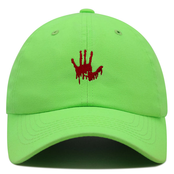 Bloody Hand Premium Dad Hat Embroidered Baseball Cap Horror