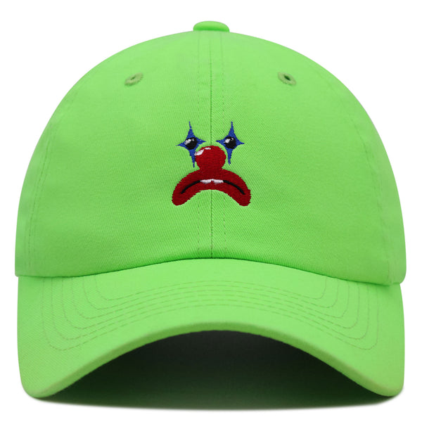 Clown Face Premium Dad Hat Embroidered Baseball Cap Circus Sad