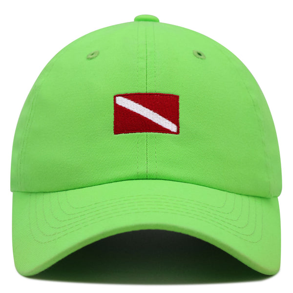 Diving Flag Premium Dad Hat Embroidered Baseball Cap Flag Symbol