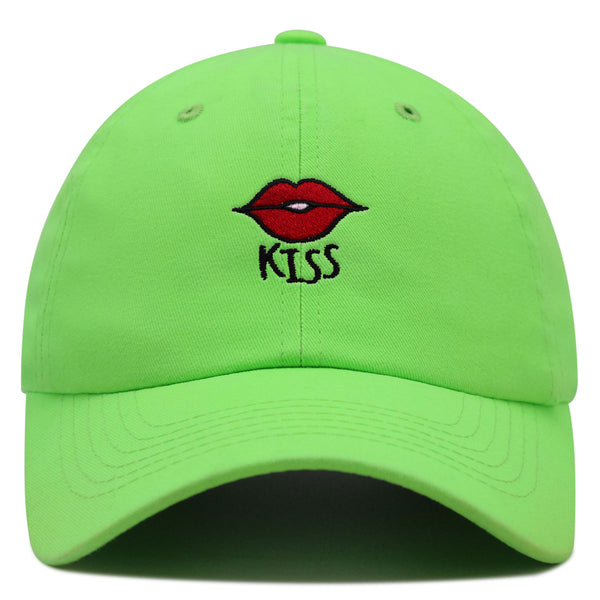 Kiss Lips Premium Dad Hat Embroidered Baseball Cap Love Red