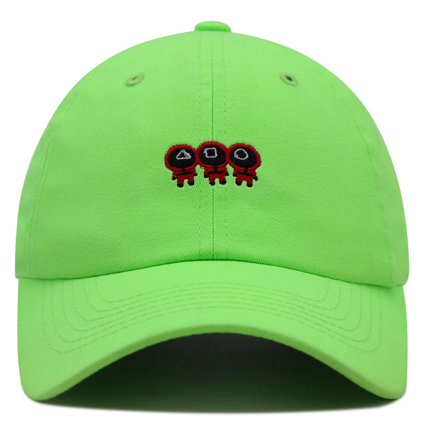 Squid Character Premium Dad Hat Embroidered Baseball Cap Game Red Uniform