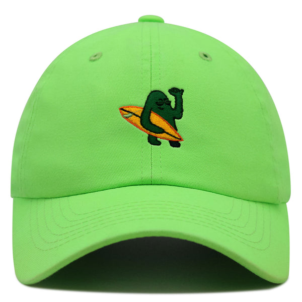 Hola Premium Dad Hat Embroidered Baseball Cap Surfing Green