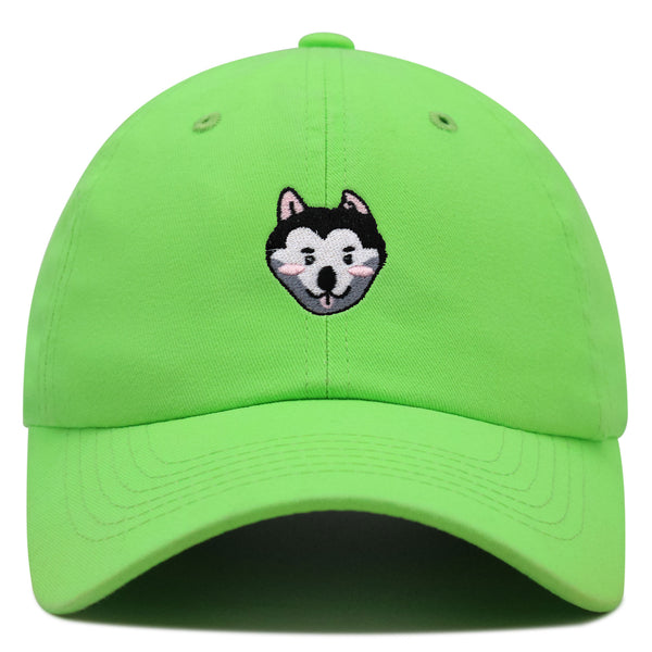 Husky Premium Dad Hat Embroidered Baseball Cap Dog Puppy