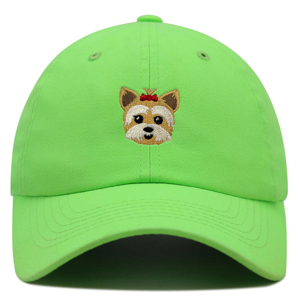 Yorkshire Terrier Premium Dad Hat Embroidered Baseball Cap Puppy Yorkie