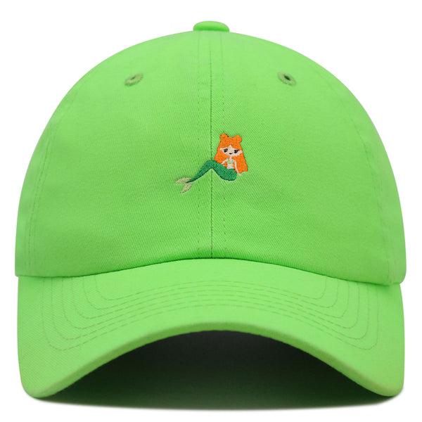 Mermaid Premium Dad Hat Embroidered Baseball Cap Fish Girl