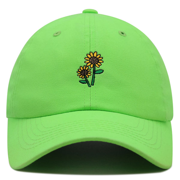 Sunflowers Premium Dad Hat Embroidered Baseball Cap Flower Floral