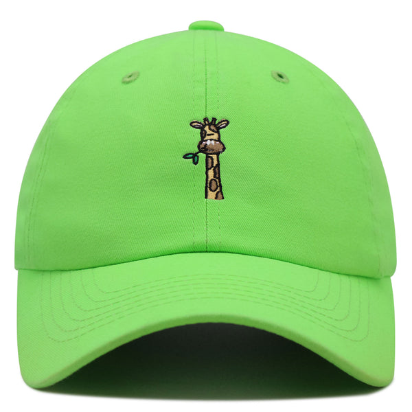 Giraffe Premium Dad Hat Embroidered Baseball Cap Zoo Wild Animal