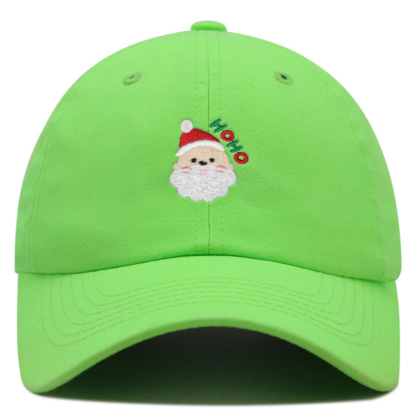 Santa Claus Face Premium Dad Hat Embroidered Baseball Cap Christmas Gift