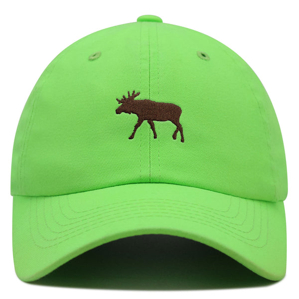 Moose Premium Dad Hat Embroidered Baseball Cap Elk Hunting