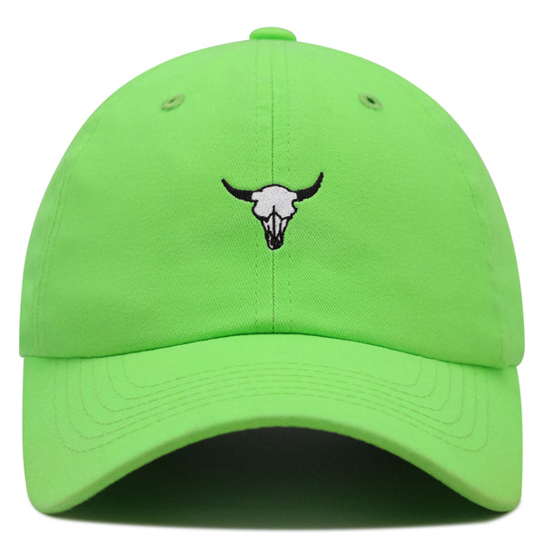 Bull Skull  Premium Dad Hat Embroidered Baseball Cap Cowboy