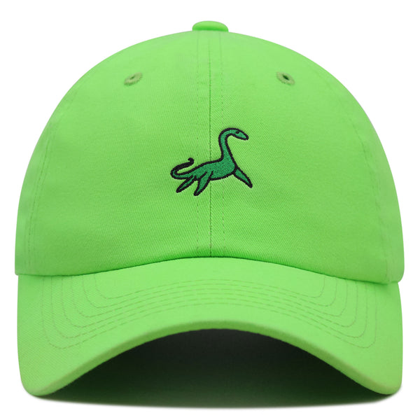 Elasmosaurus Dinosaur  Premium Dad Hat Embroidered Baseball Cap Green