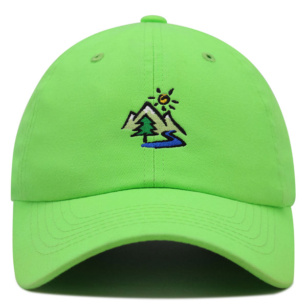 Mountain Premium Dad Hat Embroidered Baseball Cap Image