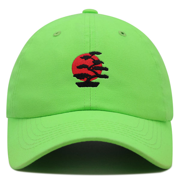 Bonsai Tree Premium Dad Hat Embroidered Baseball Cap Japanese