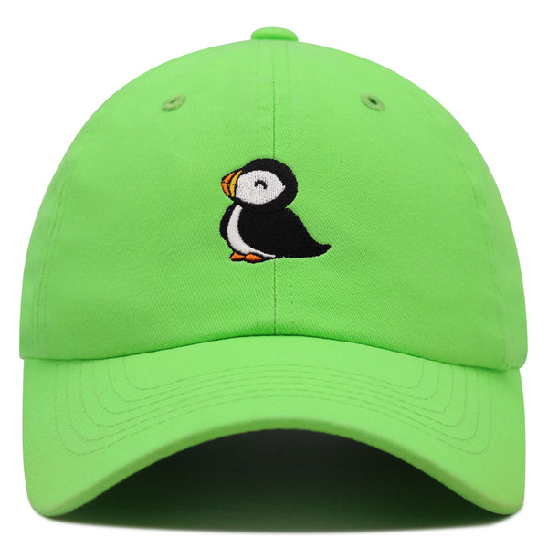 Puffin Premium Dad Hat Embroidered Baseball Cap Cute Bird