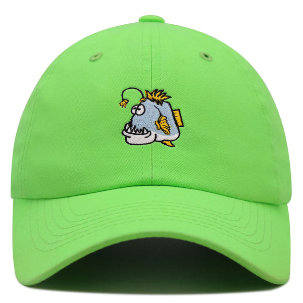 Angler Fish Premium Dad Hat Embroidered Baseball Cap Funny