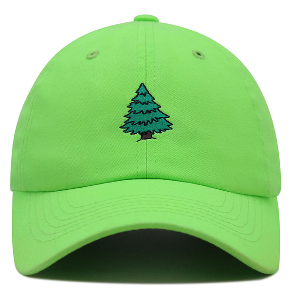 Pine Tree Premium Dad Hat Embroidered Baseball Cap Forest Camping