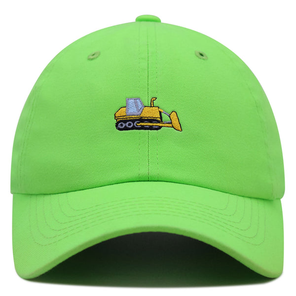 Bulldozer Premium Dad Hat Embroidered Baseball Cap Construction