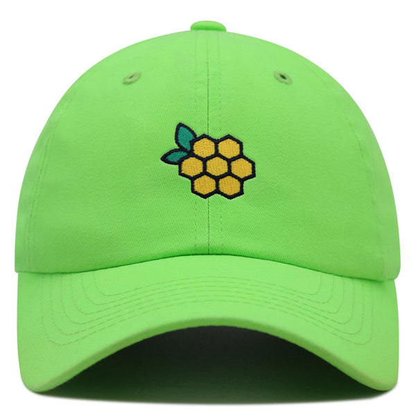 Honeycomb Premium Dad Hat Embroidered Baseball Cap Honey Logo