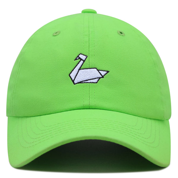 Paper Swan Premium Dad Hat Embroidered Baseball Cap Origami