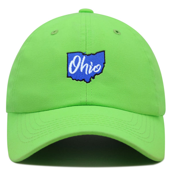 Ohio State Premium Dad Hat Embroidered Cotton Baseball Cap Map