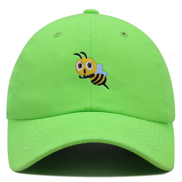 Flying Bee Premium Dad Hat Embroidered Cotton Baseball Cap Cute Bee