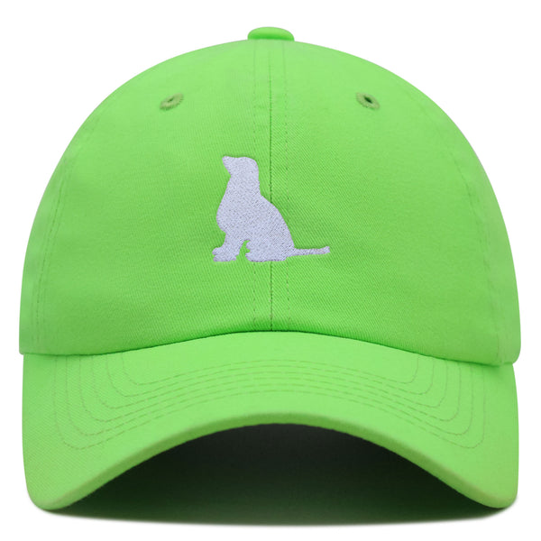 Golden Retriever Silhouette Premium Dad Hat Embroidered Cotton Baseball Cap Outline