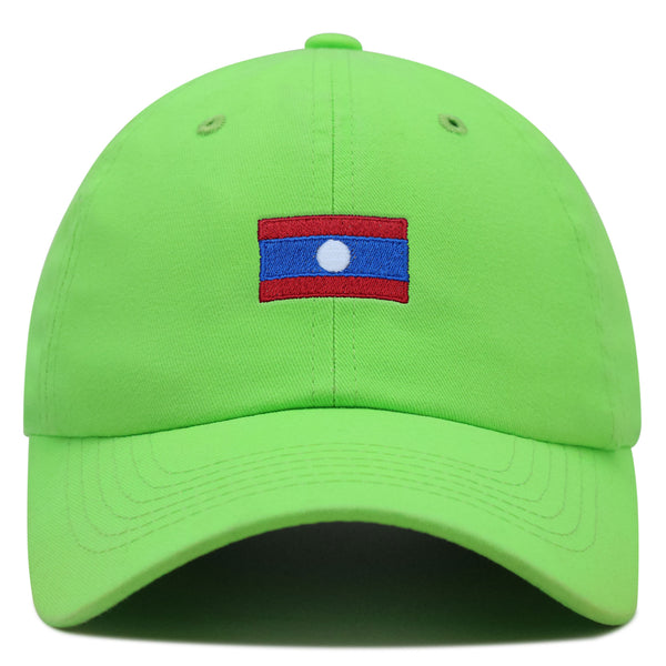 Laos Flag Premium Dad Hat Embroidered Cotton Baseball Cap Country Flag Series