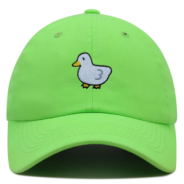 Hand Drawn Duck Premium Dad Hat Embroidered Cotton Baseball Cap