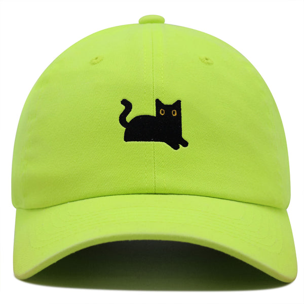 Black Cat Premium Dad Hat Embroidered Baseball Cap Cat Mom