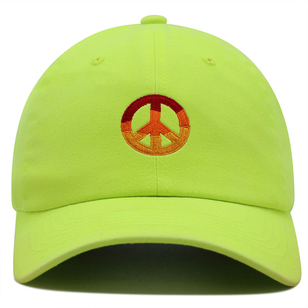 Peace Symbol Premium Dad Hat Embroidered Baseball Cap Hippie Logo