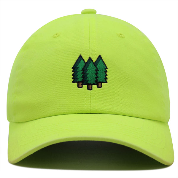 Trees Premium Dad Hat Embroidered Baseball Cap Forest Hiking