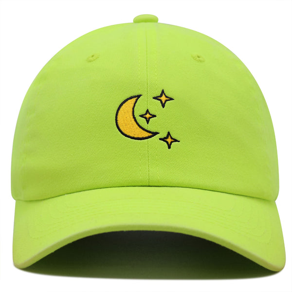 Moon Premium Dad Hat Embroidered Baseball Cap Space Sky Night