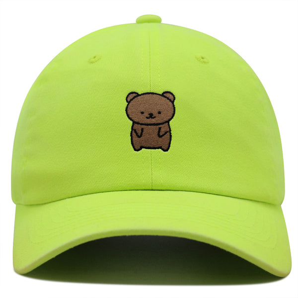 Bear Premium Dad Hat Embroidered Baseball Cap Teddy Bear Brown