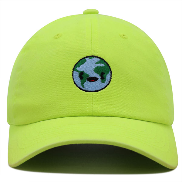 Happy Earth Premium Dad Hat Embroidered Baseball Cap Earth Environment