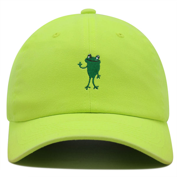 Frog Hi! Premium Dad Hat Embroidered Baseball Cap Cute