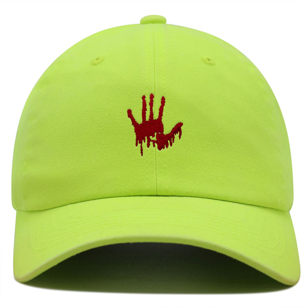 Bloody Hand Premium Dad Hat Embroidered Baseball Cap Horror