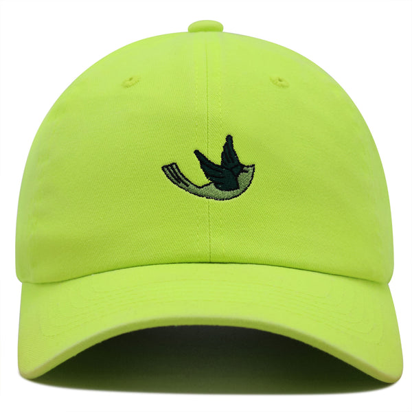 Green Bird Premium Dad Hat Embroidered Baseball Cap Nature Animal