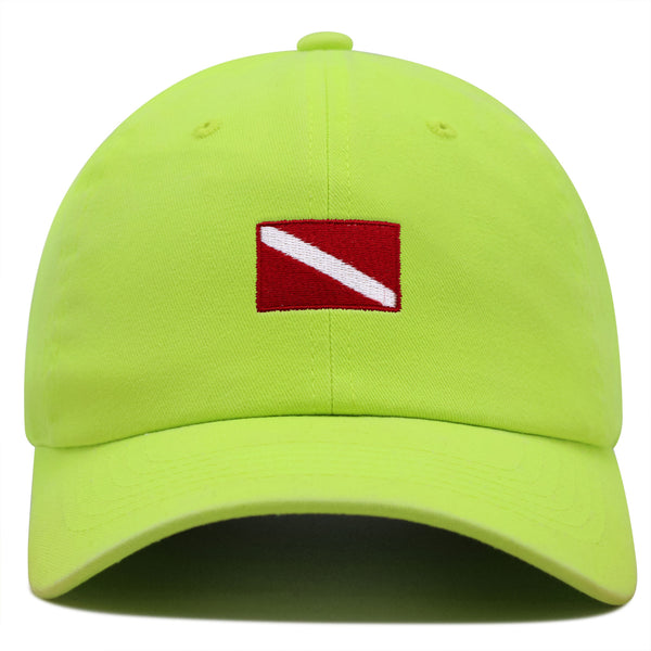 Diving Flag Premium Dad Hat Embroidered Baseball Cap Flag Symbol