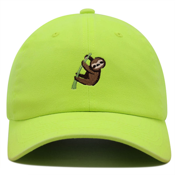 Sloth Premium Dad Hat Embroidered Baseball Cap Animal Tree