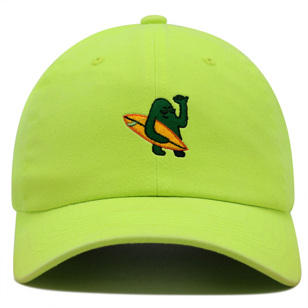 Hola Premium Dad Hat Embroidered Baseball Cap Surfing Green