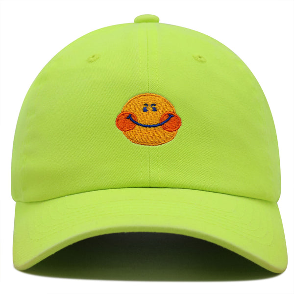 Smile Premium Dad Hat Embroidered Baseball Cap Emoji Smiling Face