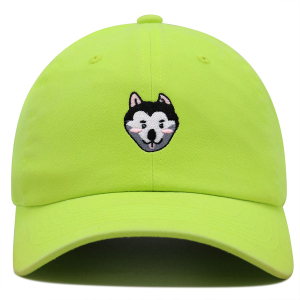 Husky Premium Dad Hat Embroidered Baseball Cap Dog Puppy