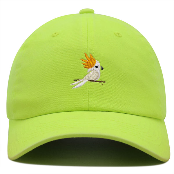 Cockatoo Premium Dad Hat Embroidered Baseball Cap Parrot Bird