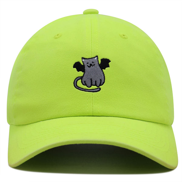 Bat-cat Premium Dad Hat Embroidered Baseball Cap Cat Kitty