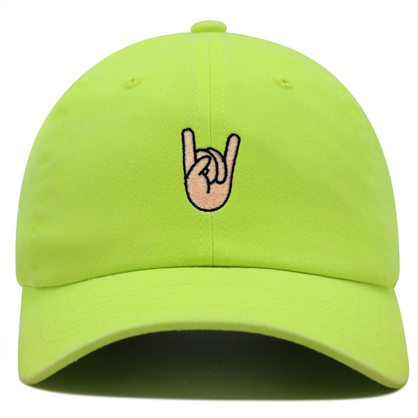 Rock and Roll Premium Dad Hat Embroidered Baseball Cap Hand Sign Peace