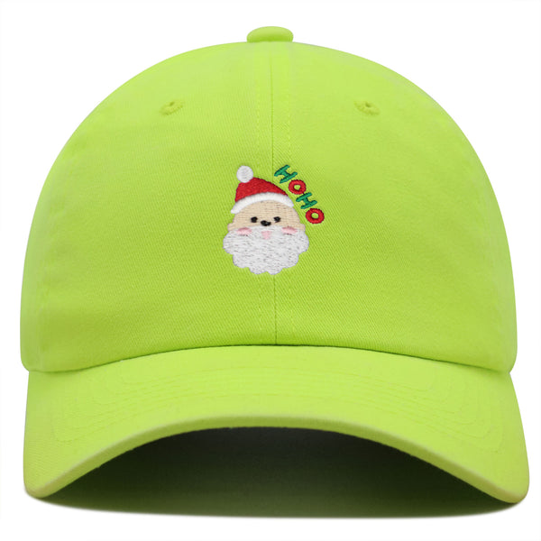 Santa Claus Face Premium Dad Hat Embroidered Baseball Cap Christmas Gift