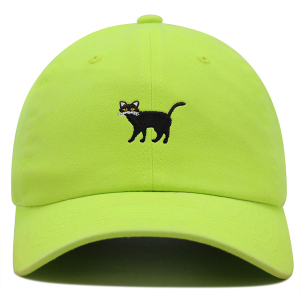 Black Cat Premium Dad Hat Embroidered Baseball Cap Cute Kitty