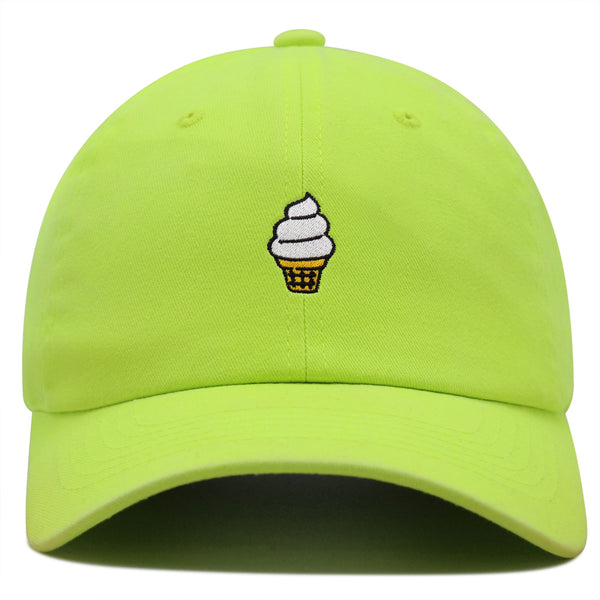 Ice cream Cone Premium Dad Hat Embroidered Baseball Cap Cute