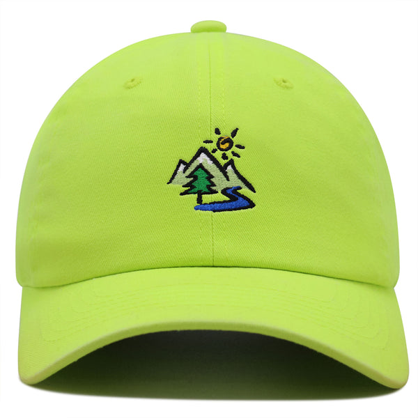 Mountain Premium Dad Hat Embroidered Baseball Cap Image