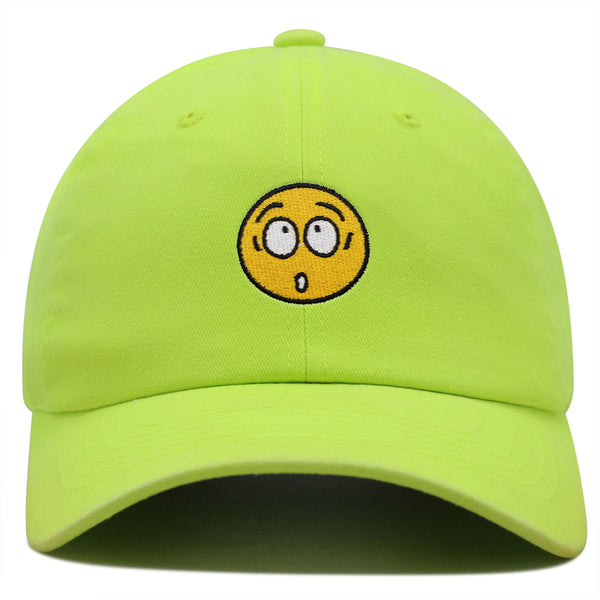 Surprised Face Emoji Premium Dad Hat Embroidered Baseball Cap Silly